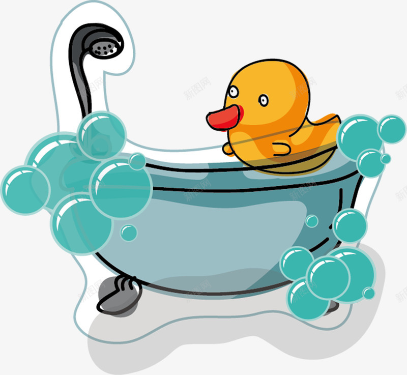 简约可爱浴缸泡澡png免抠素材_88icon https://88icon.com 卡通 可爱 手绘 洗澡泡沫