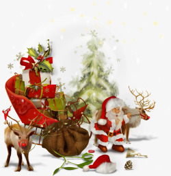 麋鹿下载圣诞节装饰高清图片
