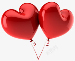 红心装饰气球红心气球情人节装饰高清图片