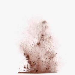 沙尘棕色简约爆炸沙尘效果元素高清图片