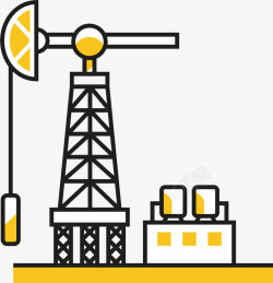 钻油井石油开采钻井平台矢量图图标高清图片