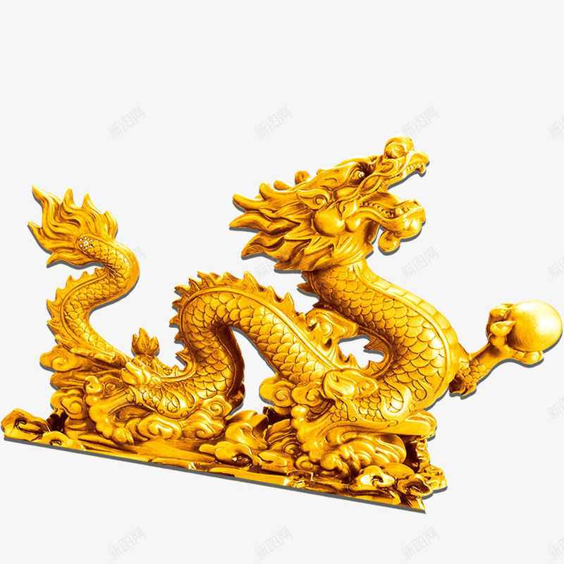 金色雕龙建筑物png免抠素材_88icon https://88icon.com 中国风 建筑物 摆设 金色 金黄色龙抬头龙图案 金龙 金龙图案 龙 龙珠 龙的传人