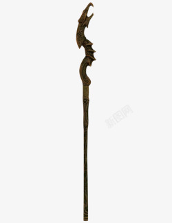 木质雕刻木质权杖高清图片