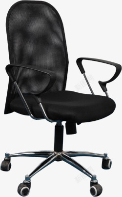 扶手椅黑色办公椅转椅高清图片
