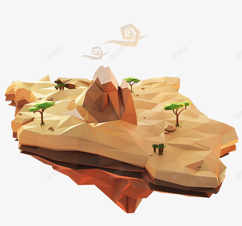 沙漠地形模型png免抠素材_88icon https://88icon.com 免扣png 模型 沙漠地形