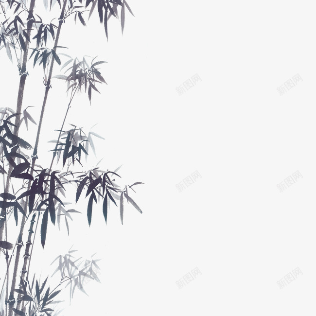 中国风竹叶背景图psd免抠素材_88icon https://88icon.com 中国风 水墨 海报 淡雅 竹叶 背景