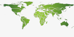 绿色世界地图素材