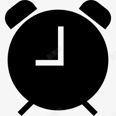 时间安排闹钟黑色象征图标图标