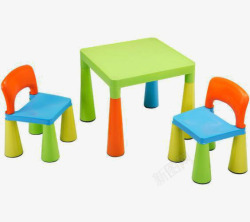 实物彩色儿童桌椅素材