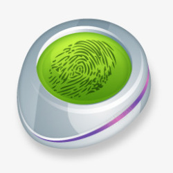指纹识别器绿色指纹识别器图标高清图片