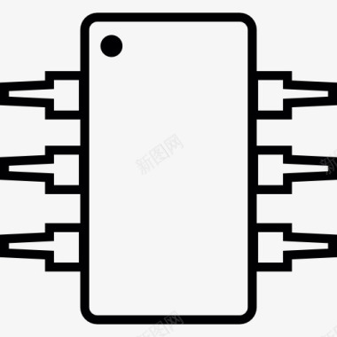 铅笔工具集成电路图标图标