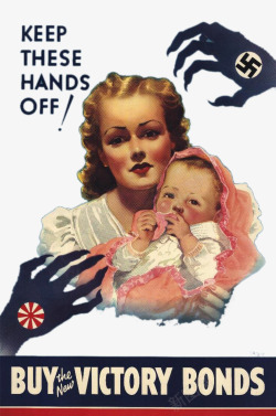 反纳粹海报伸向母亲小孩的魔爪素材