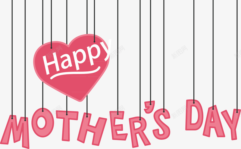 母亲节快乐png免抠素材_88icon https://88icon.com 卡片 妈妈 字体设计 感恩 母亲节 母亲节快乐 矢量素材 花纹 贺卡