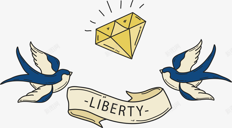 蓝色手绘燕子矢量图eps免抠素材_88icon https://88icon.com 发光钻石 手绘燕子 燕子 矢量png 蓝色的燕子 钻石 矢量图