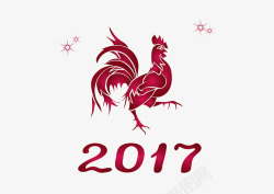 2017新年快乐装饰元素鸡年素材
