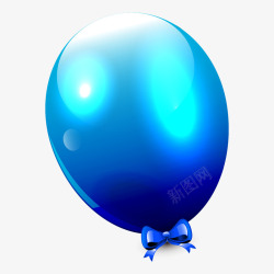 绚丽梦幻蓝色气球素材
