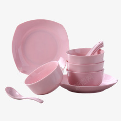粉色系套碗系列素材