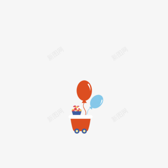 可爱卡通欢度六一儿童节气球云热气球红png免抠素材_88icon https://88icon.com 儿童节 元素 六一 手绘