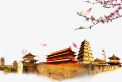 西安旅游画册西安美景樱花高清图片