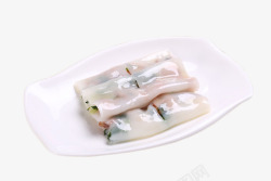 特色广式早餐翡翠鲜虾肠粉素材