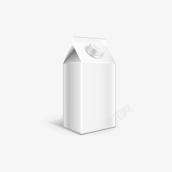 白色酸奶盒矢量图素材