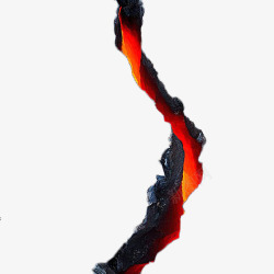 熔岩火山岩浆裂缝火光明亮高清图片
