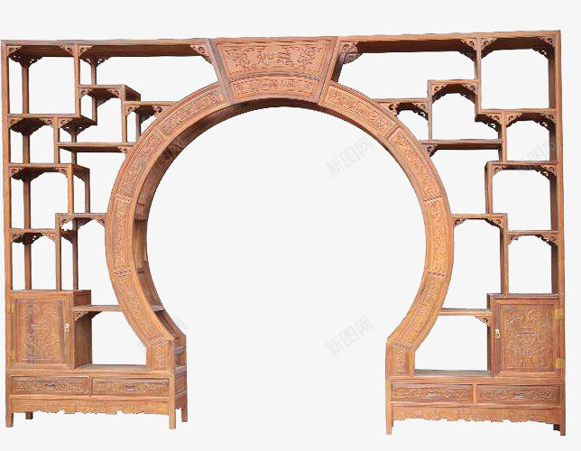 古典月洞门家具png免抠素材_88icon https://88icon.com 古雅宁静 明清风格 月洞门 木架 牢固耐用 飞檐彩绘 黄花梨