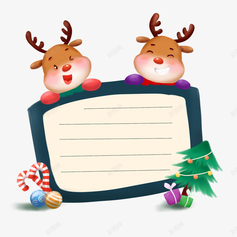 圣诞节小鹿对话框png免抠素材_88icon https://88icon.com 圣诞小鹿 圣诞节 圣诞节素材 对话框设计
