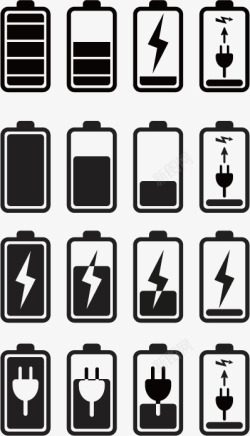 电池电量图标电池电量线型图标矢量图高清图片