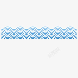 海浪形状中国风海浪花纹图矢量图高清图片