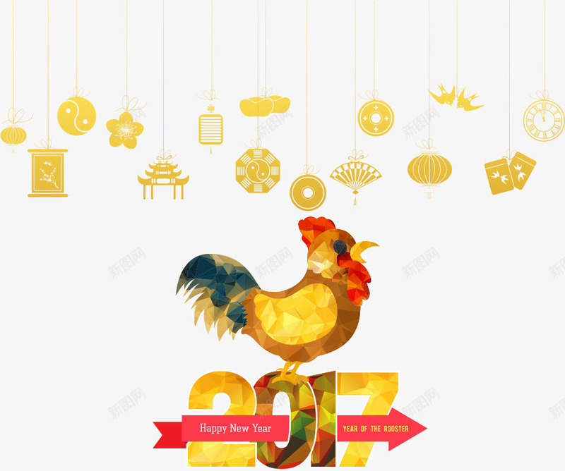 新年公鸡贺岁png免抠素材_88icon https://88icon.com 20107 2017年 2017鸡年 公鸡 公鸡贺岁 卡通公鸡 新年