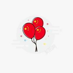 国庆节装饰元素气球MBE矢量图素材