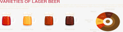 啤酒品种信息图表矢量图素材