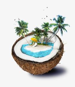 夏日广告椰树高清图片