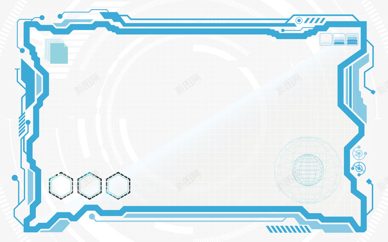 蓝色的科技感边框矢量图eps免抠素材_88icon https://88icon.com 现代科技边框 矢量图 蓝色 蓝边框 蓝边框png 蓝边框矢量图 边框