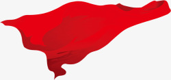 红色绸布中秋国庆飘动素材