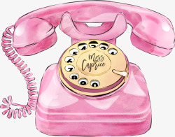 通讯用品粉色电话高清图片