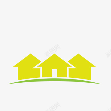 警察局房屋绿色地产logo矢量图图标图标