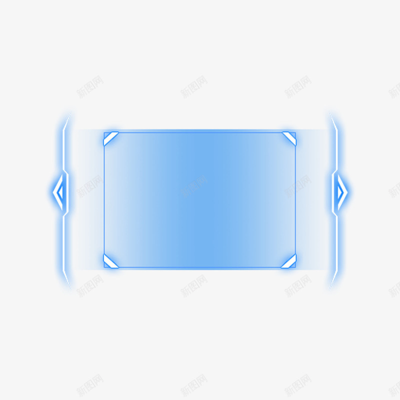 蓝色炫酷边框png免抠素材_88icon https://88icon.com 渐变 炫酷 现代科技边框 矩形 科幻 科技 简约 蓝色 蓝色框框 边框