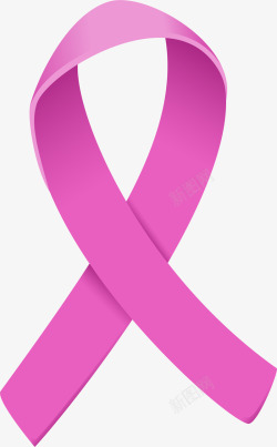 抗癌日粉色立体丝带素材