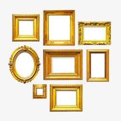 金色长城油画经典欧式油画相框高清图片