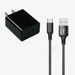 USB插头黑色小米充电器图高清图片