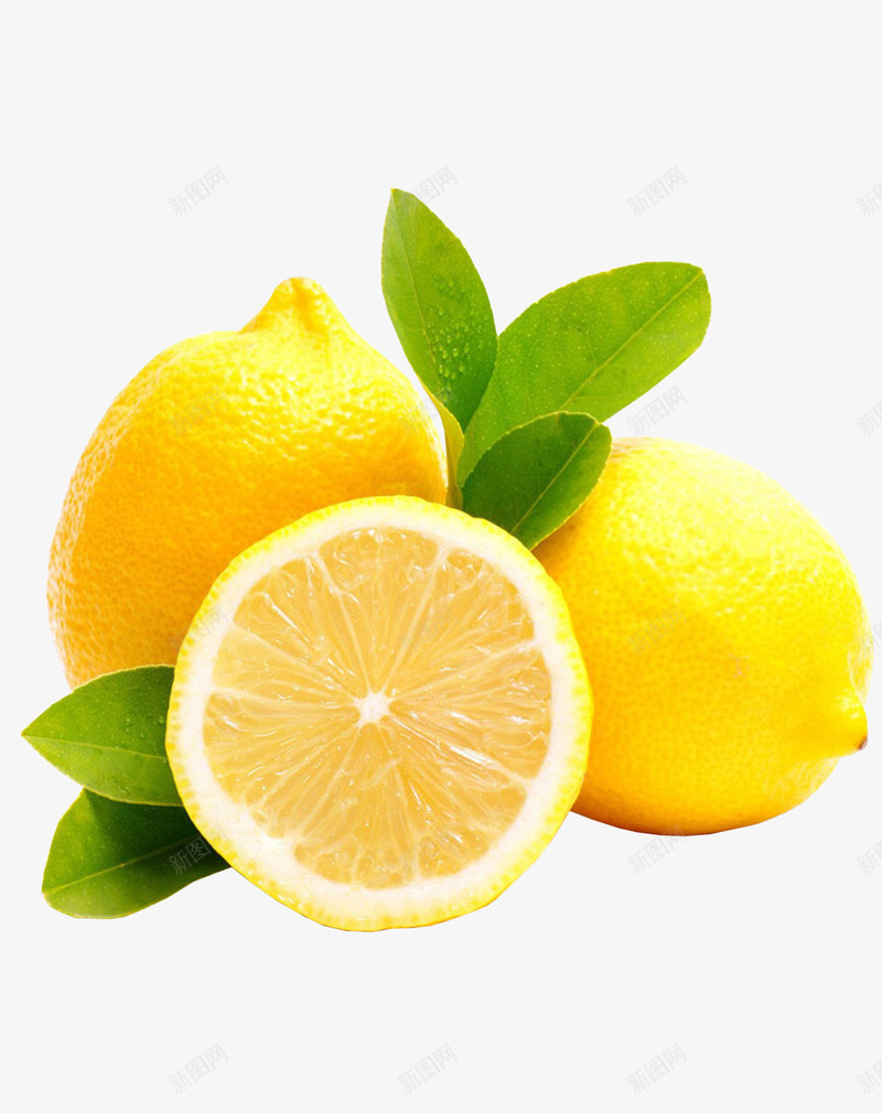 柠檬装饰png免抠素材_88icon https://88icon.com 叶子 柠檬 植物 水果 矢量装饰 装饰