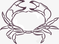 素描螃蟹素描白色螃蟹图标高清图片
