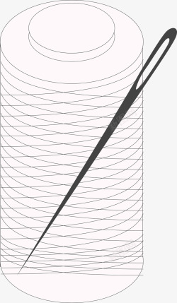 手绘线圈和针素材