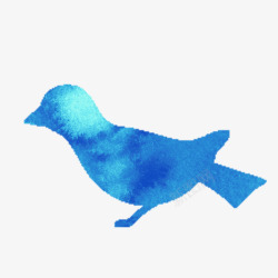 蓝色鸟型图案素材