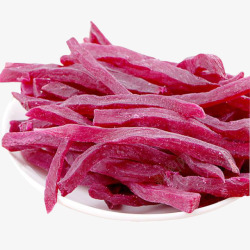 一碟子休闲食品紫薯条摄影素材