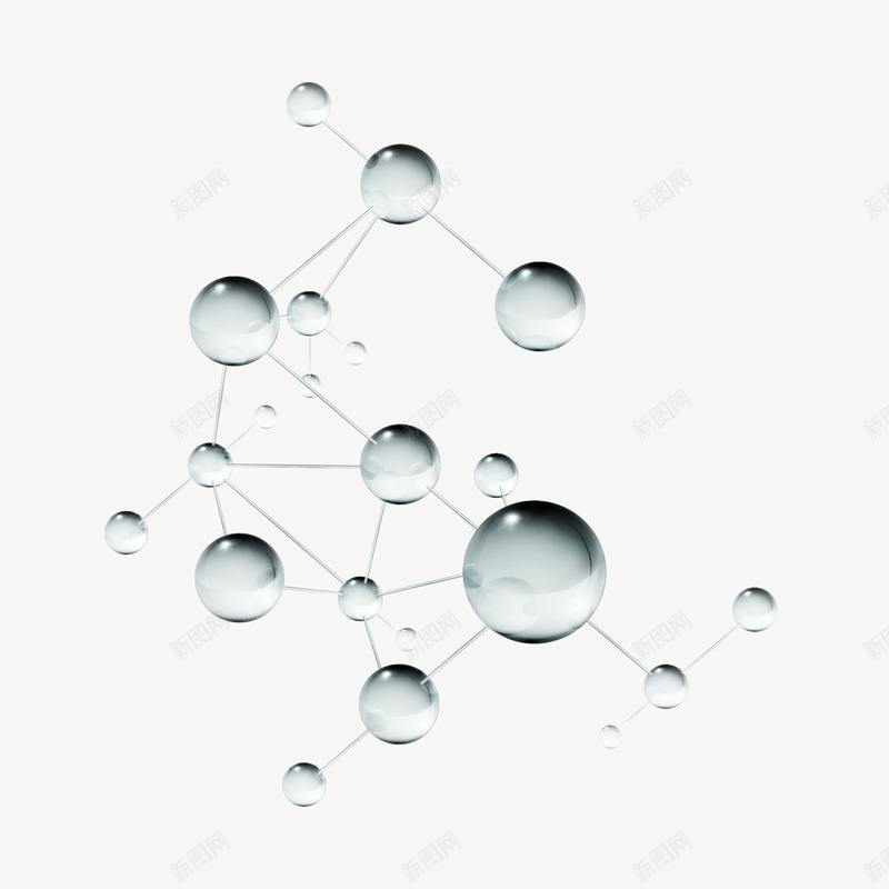 水分子矢量图ai免抠素材_88icon https://88icon.com 化学元素 水分子 科技 矢量图