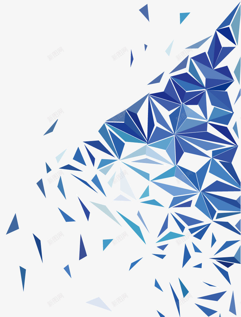 蓝色三角形排布图png免抠素材_88icon https://88icon.com 三角形 蓝色