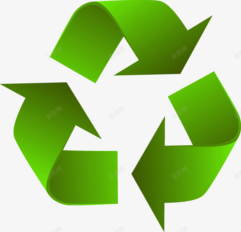 绿色可回收标志png免抠素材_88icon https://88icon.com 三角 可回收 循环 标志 环保 绿色